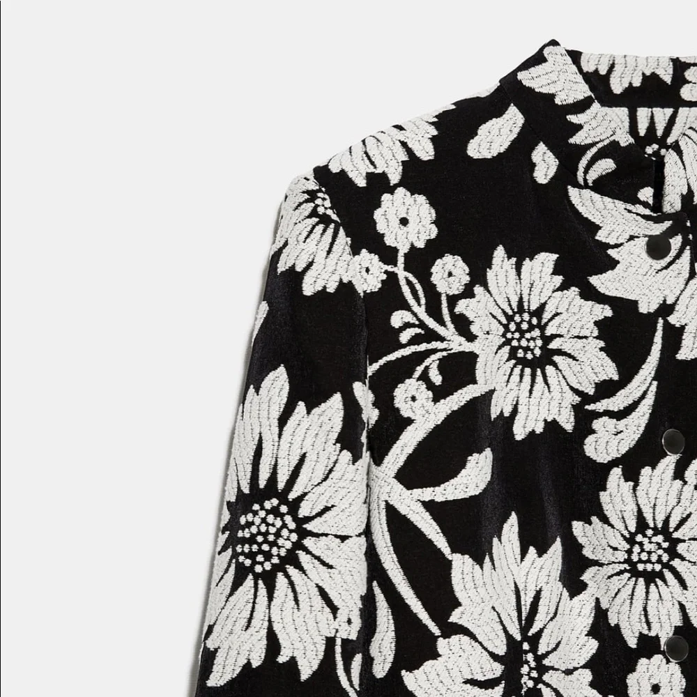 ZARA BNWT Jacquard Printed Blazer - Picture 5 of 7